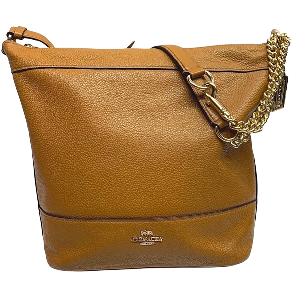 Coach Paxton Duffle Light Saddle Pebbled Leather Shoulder or Crossbody Bag